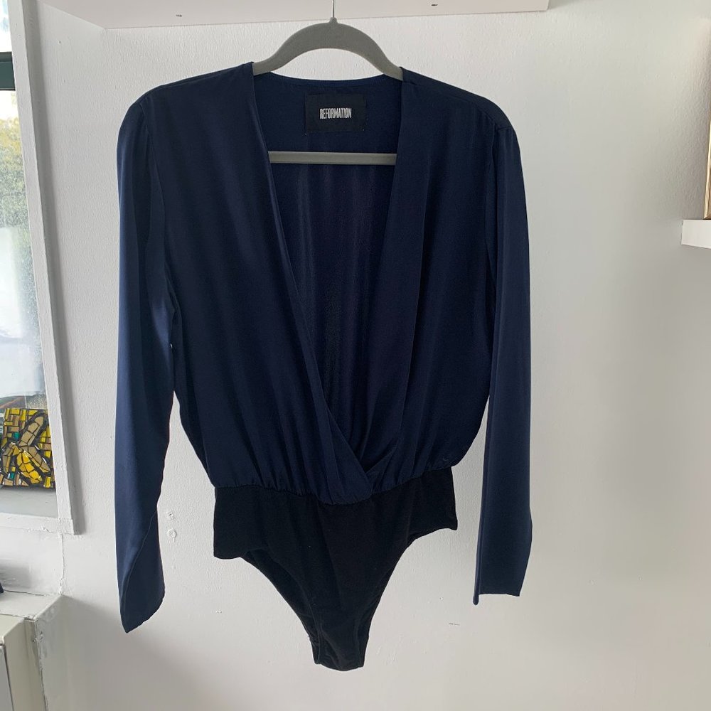 Reformation Aerin Silk Bodysuit
